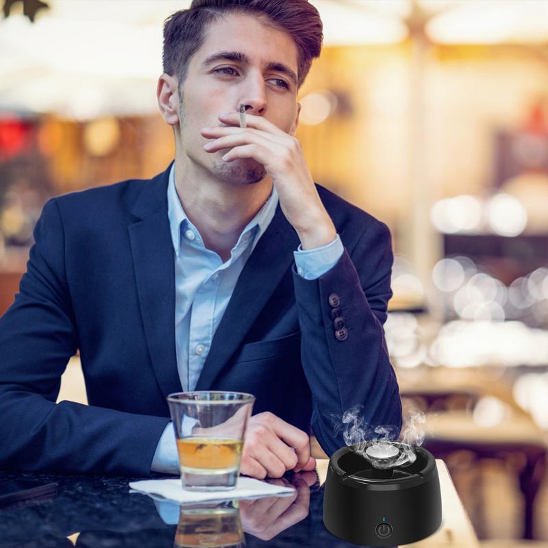 Hjemix | Luktfri Røykfri Asjett - Bærbar Røyk Fangst med Duftfilter