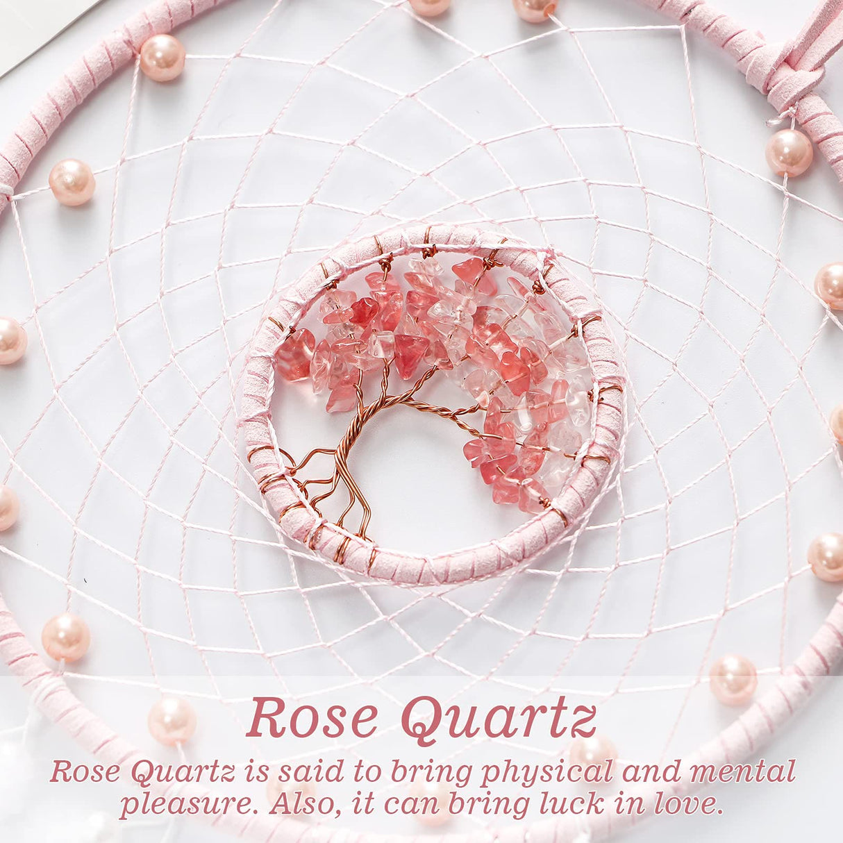 Hjemix | Frendorf Krystall Livets Tre Fjær Glød Drømmefanger