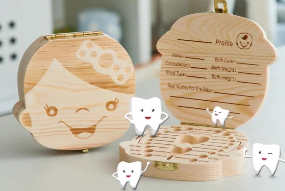 Hjemix | Baby Tooth Fairy Box Minne om dyrebare minner