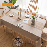 Hjemix | Vanntett Olje-resistent Rektangulær Duk Bomull Lin Loppe-resistent Duk for Kjøkken Spiserom Buffet Fest