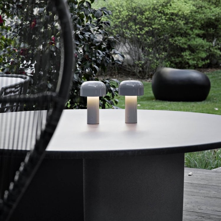 Hjemix | LED Bordlampe - Lumina - Trefarget Dimming Funksjon - Bærbar Lading