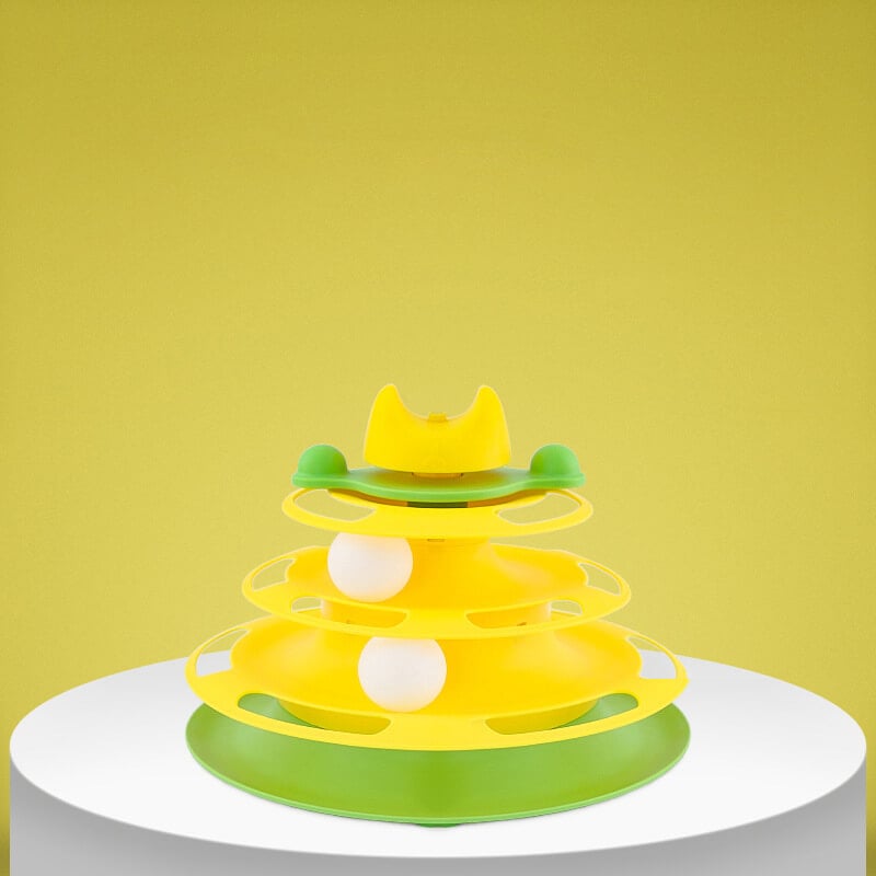 Hjemix | Deilig interaktiv sirkelbane med bevegelige baller kattehøytaler for avslapning