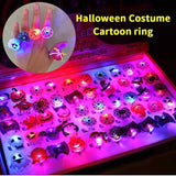 Hjemix | LED Lyskilde Halloween Glødende Ring - Sett med 50stk