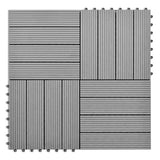 Hjemix | WPC fliser 30x30cm 11stk 1m2 Grå