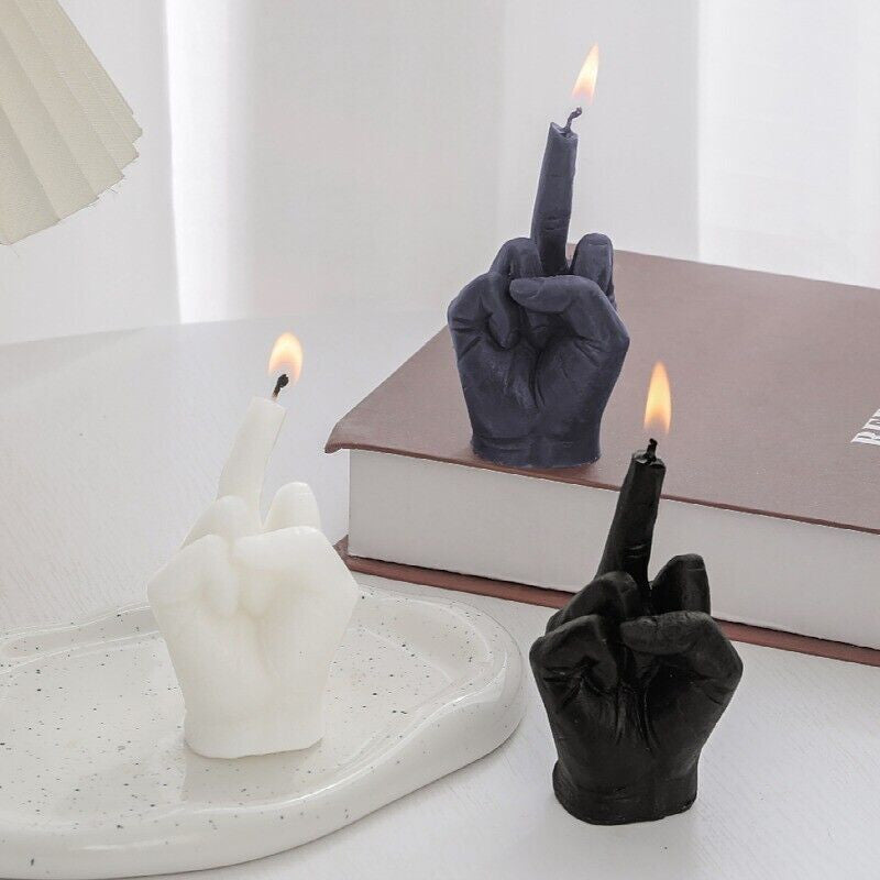 Hjemix | Kreativ Midtfinger Stearinlys