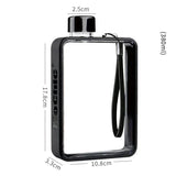 Hjemix | Flat gjennomsiktig vannflaske