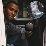 Hjemix | Tyverisikret magnetisk kortholder laget av ekte lær