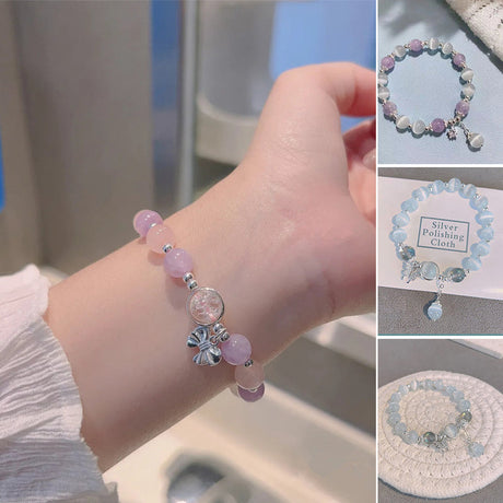 Hjemix | Imitert Kattøyekrystall Sommerfugl Armbånd