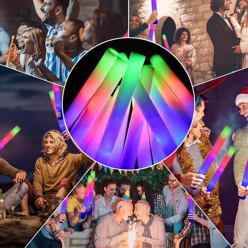 Hjemix | LED Fargerik Lysende Svamp Fluorescerende Stang