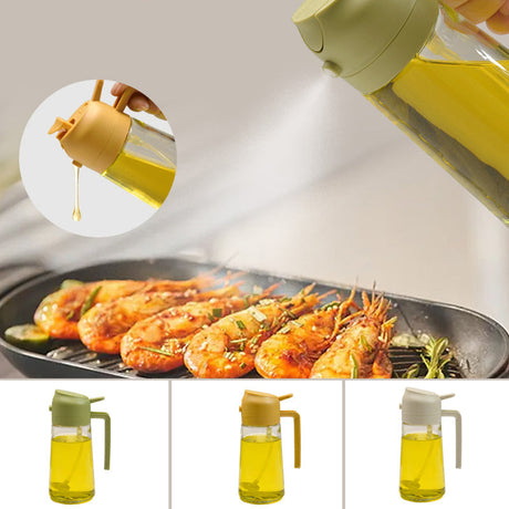 Hjemix | 2-i-1 Glass Oil Sprayer og Dispenser