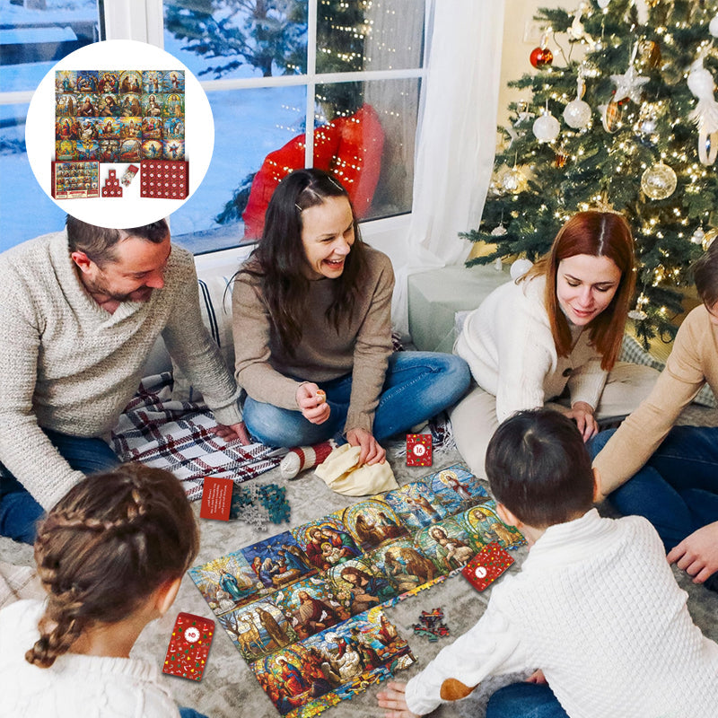 Hjemix | Livet til Jesus Jule Advent Kalender Puslespill 1000 Biter