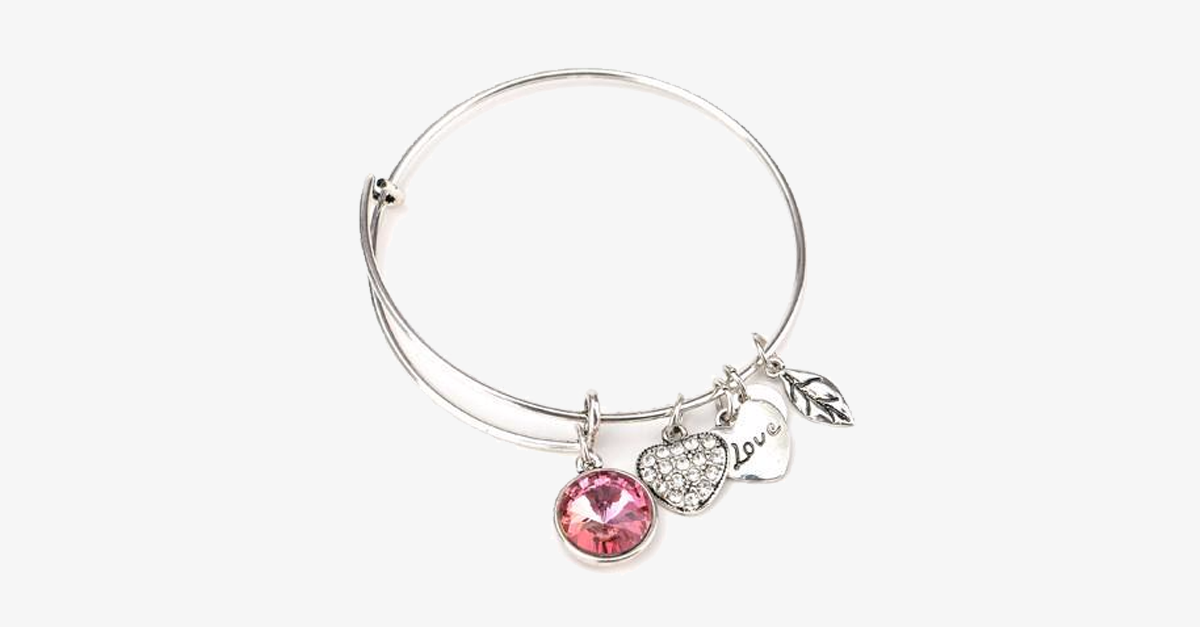 Hjemix | Oktober Fødselsstein Charms Armbånd