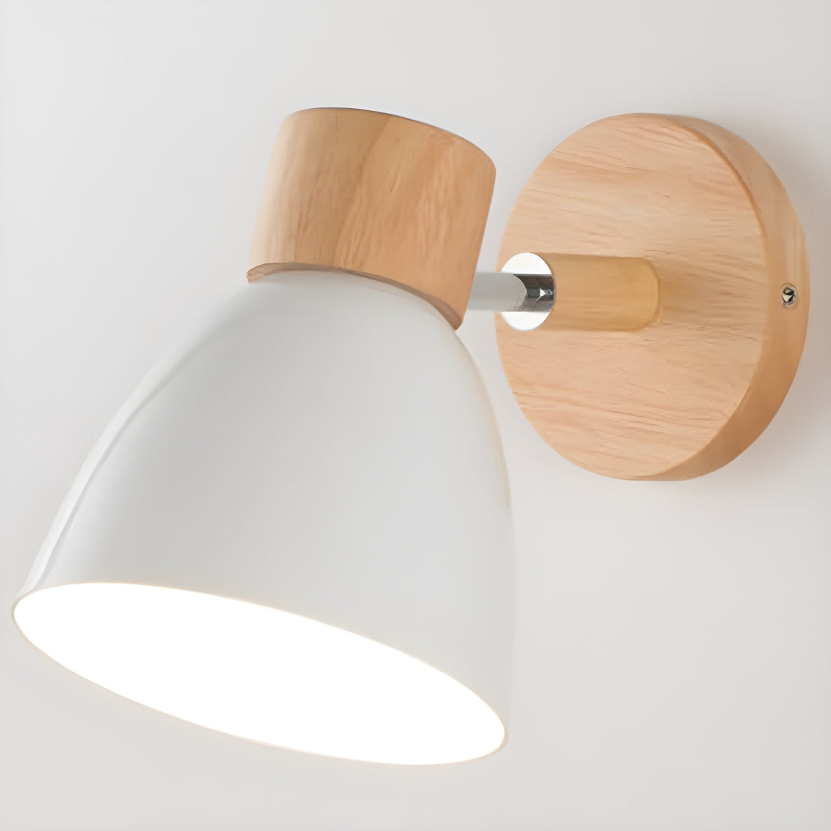 Hjemix | Wood Nordic Vegglampe med Bryter for Soverommet