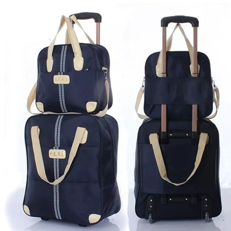 Hjemix | 2 i 1 Trolley Reise Bag med en boarding bag