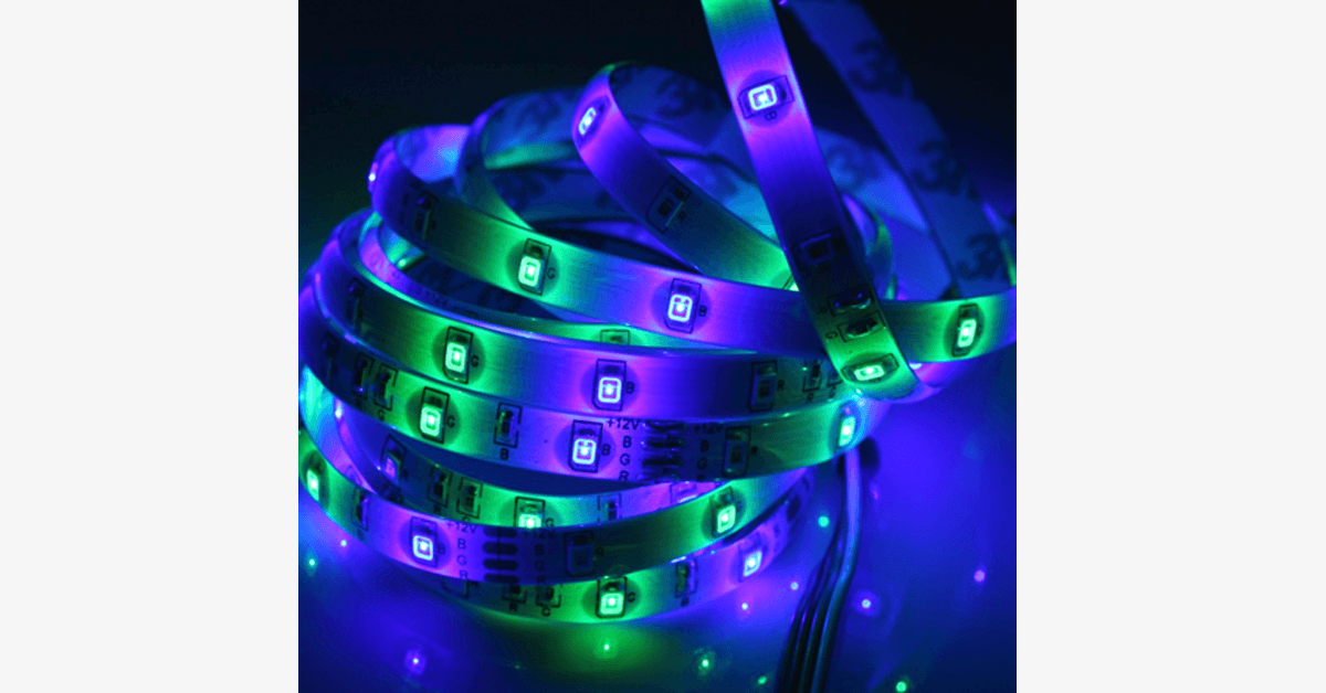 Hjemix | Strip LED Lys – Vanntett Fjernkontroll Vakre Lys