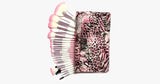 Hjemix | 24-delt Rosa Leopard Penselsett