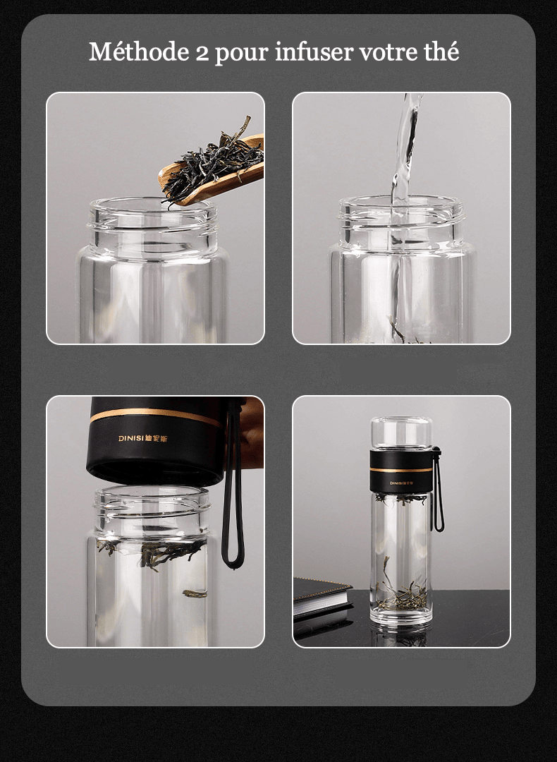 Hjemix teinfuser i krystallklart glass