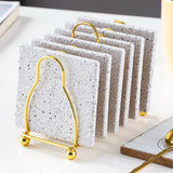 Hjemix | Marmorerte Keramiske Underlag med Stativ