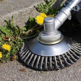 Hjemix | Weed Brush for Trimmer – Robust Wire Brush Made of Steel for Joint Paving Garden Care