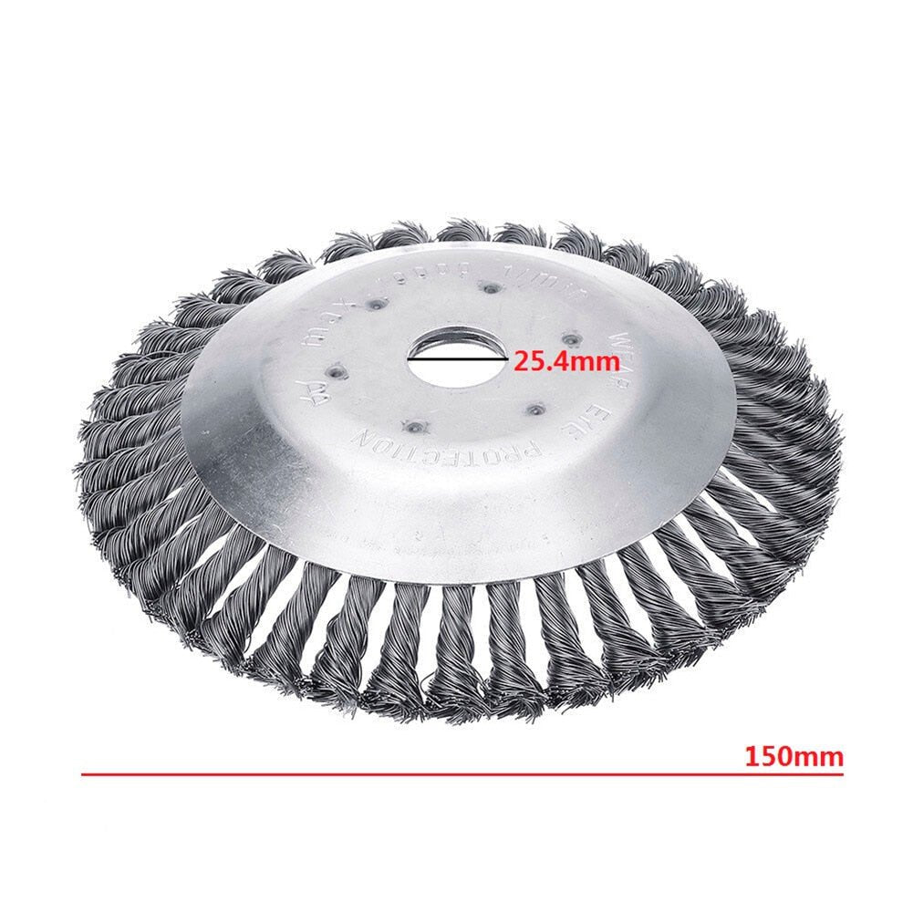 Hjemix | Weed Brush for Trimmer – Robust Wire Brush Made of Steel for Joint Paving Garden Care