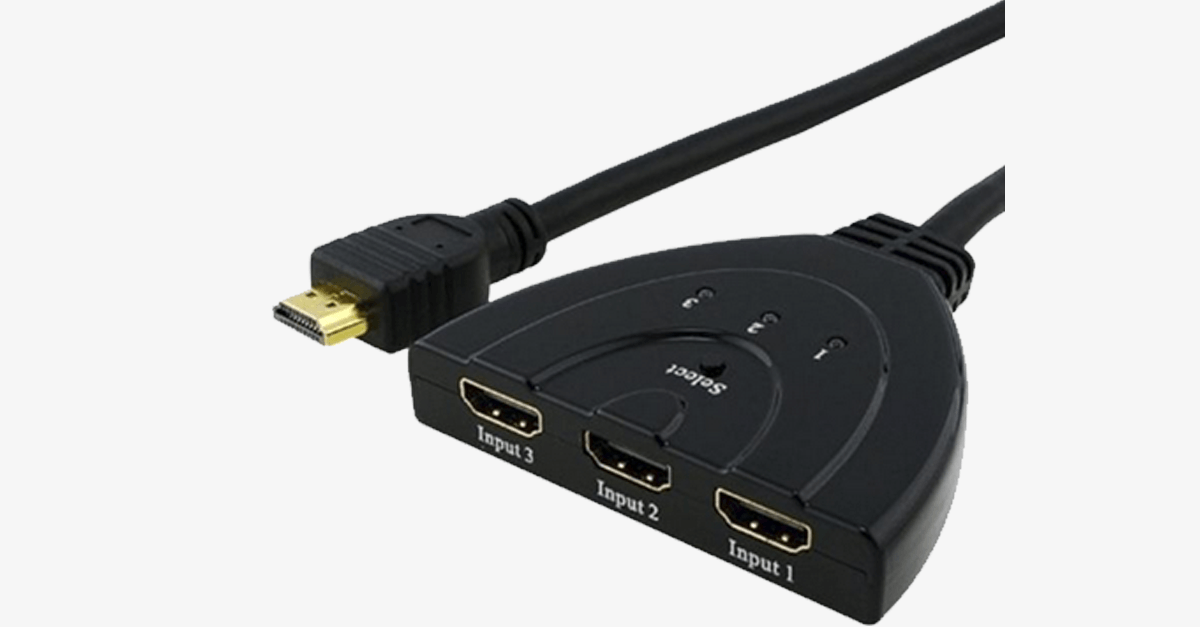 Hjemix | HDMI-bryter 3*1 (3 innganger*1 utgang) Splitter-bryter - Gjør livet enklere!