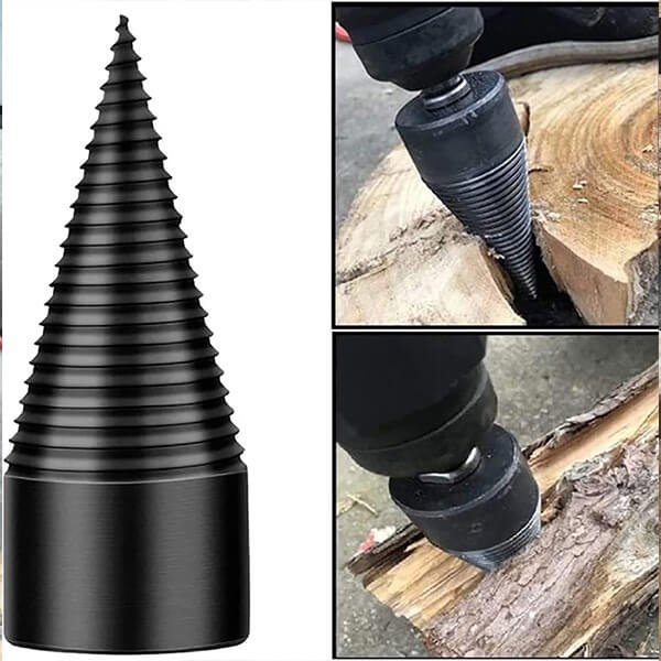 Hjemix | Avtakbar boremaskin for vedkløyving, elektrisk boremaskin for husholdningsbruk, robust boremaskin