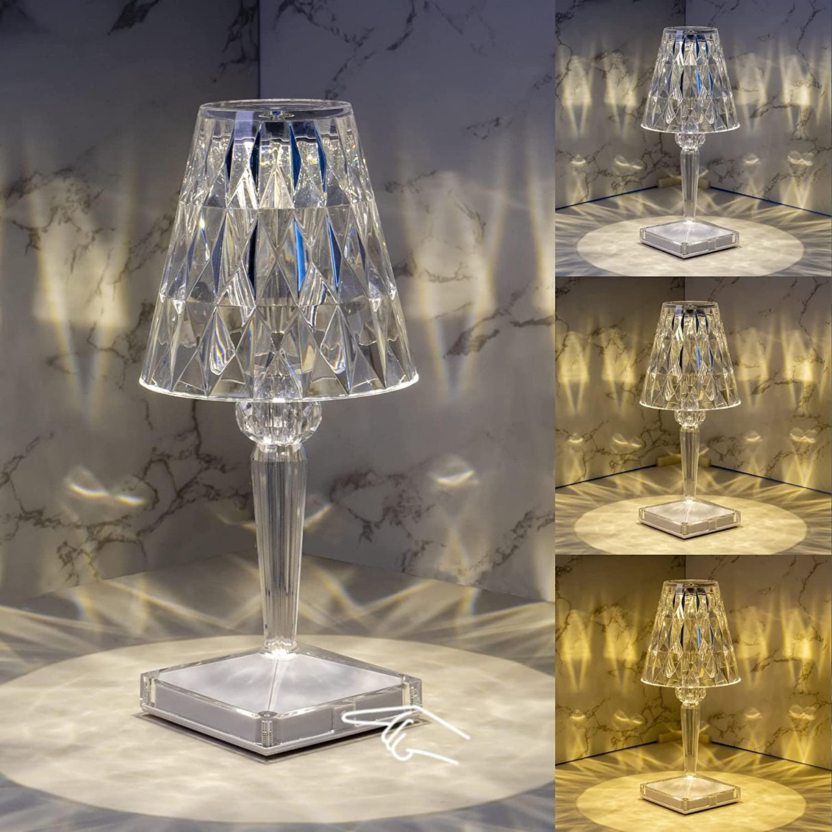 Hjemix | CrystaLamp - LED Bordlampe laget av Diamantkrystall