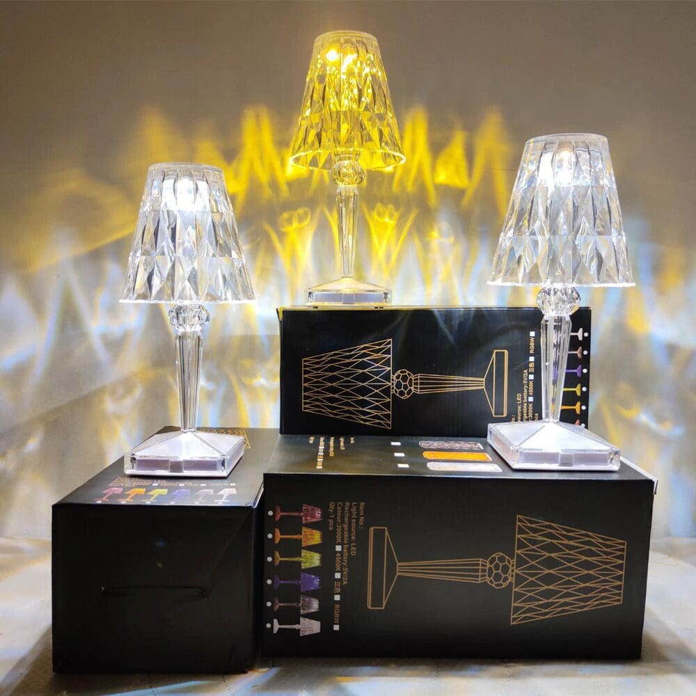 Hjemix | CrystaLamp - LED Bordlampe laget av Diamantkrystall