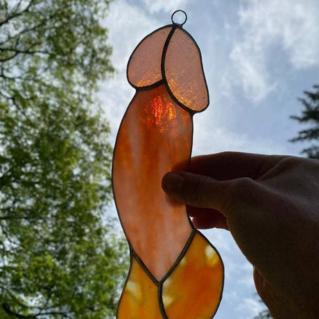 Hjemix | Morsom solfanger laget av fargerik glass Penis