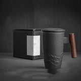 Hjemix | Stor kopp, keramisk tekopp med lokk. Stor tekopp med lokk