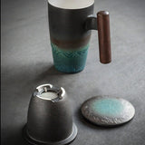 Hjemix | Stor kopp, keramisk tekopp med lokk. Stor tekopp med lokk