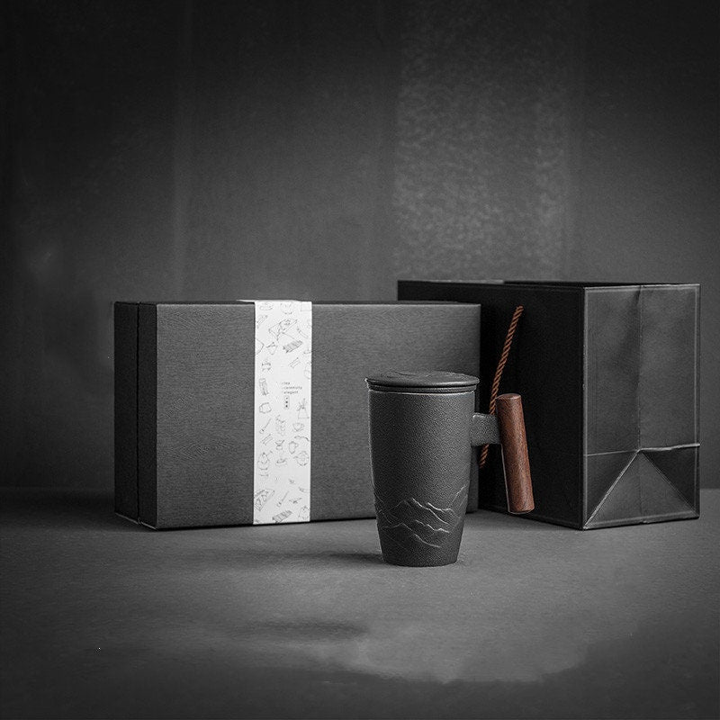 Hjemix | Stor kopp, keramisk tekopp med lokk. Stor tekopp med lokk