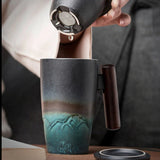 Hjemix | Stor kopp, keramisk tekopp med lokk. Stor tekopp med lokk