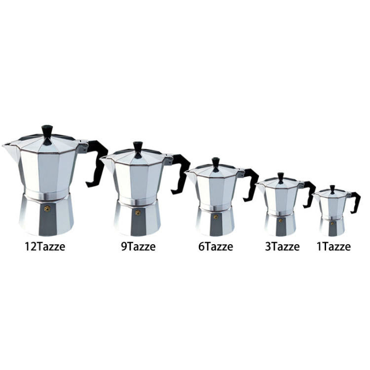 Hjemix | Klassisk italiensk espresso-maskin for komfyren - 12 kopp moka-gryte
