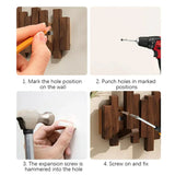 Hjemix | piano veggjakke i tre – Praktisk og elegant for å organisere inngangen din