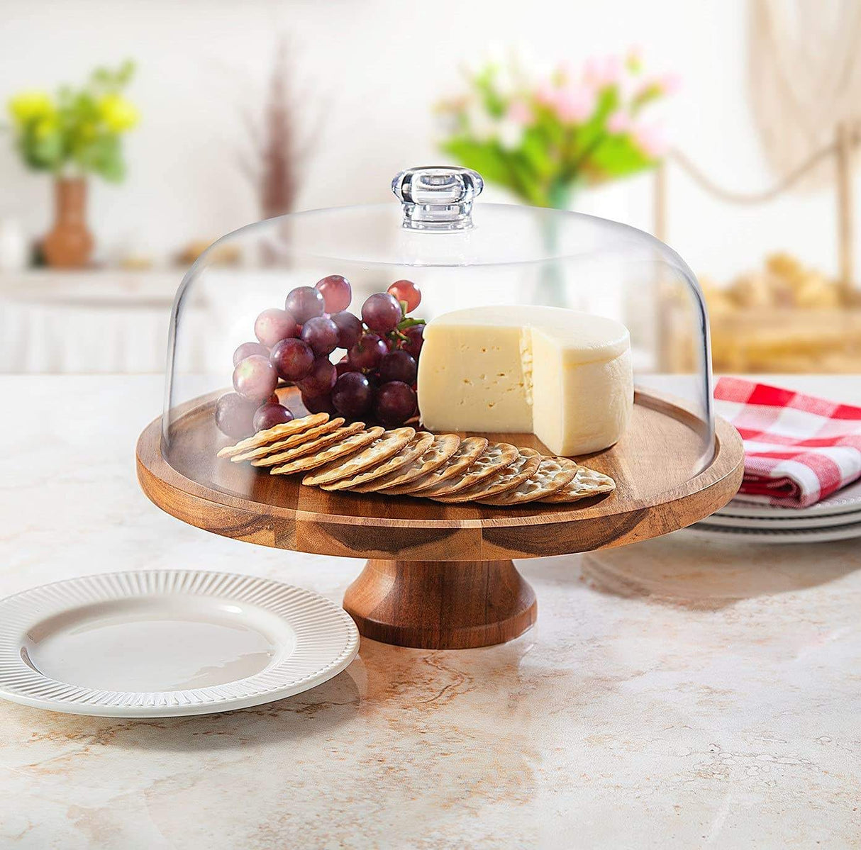 Hjemix | Kakefat Kakeplate Serveringsfat, Akasietre