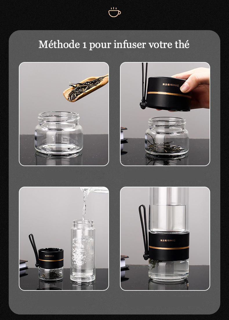 Hjemix teinfuser i krystallklart glass