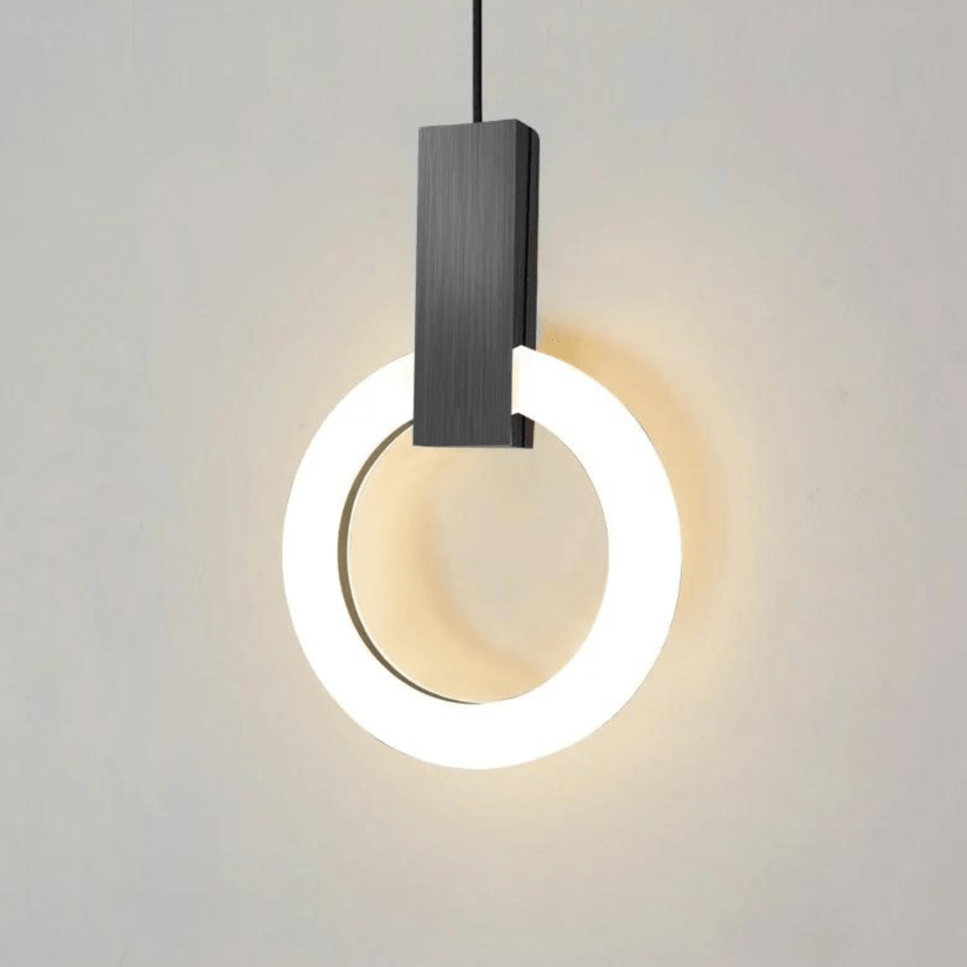 Hjemix | Nordisk LED Pendellampe Laget av Tre, Rund