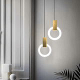 Hjemix | Nordisk LED Pendellampe Laget av Tre, Rund