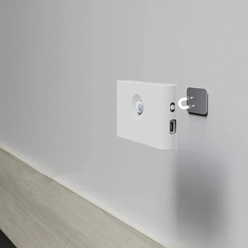 Hjemix | Trådløse LED Nattlamper med Bevegelsessensor | USB-oppladbare | Mykt Varmt Lys