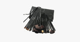 Hjemix | 24-delt Jet Black Makeup Penselsett