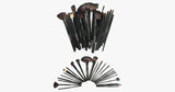 Hjemix | 24-delt Jet Black Makeup Penselsett