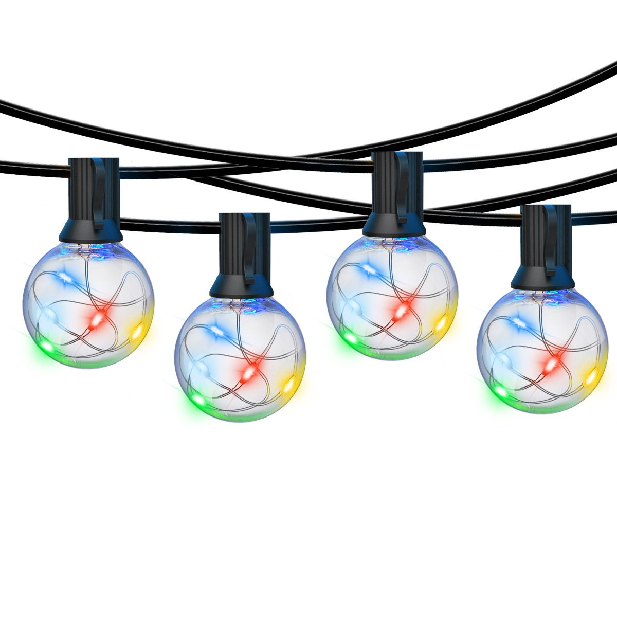 Hjemix | LED Ute Lyskastere 35 FT G40 Patio Lyskastere Koblingsbare Dimmbare Vanntette Dekorative Belysning med Fjernkontroll for Hage Bryllup Fest Dekorasjoner