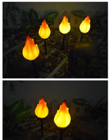 Hjemix | Solenergi utendørslys med flammende flamme, sollys for utsiden, vanntette LED flamme fakler, solenergi utendørslys for camping hage landskap terrasse sti utendørs dekorasjon