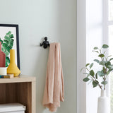 Hjemix | Fremspringende "Hender Opp" Støpejern Dekorative Svart Veggmonterte Kroker (Sett med 2)