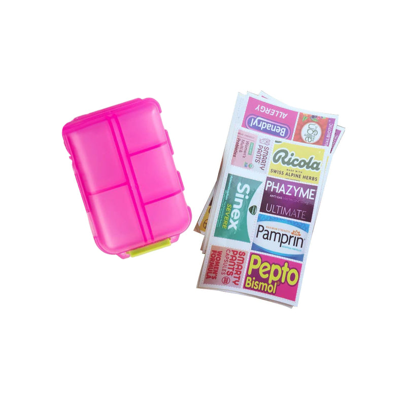 Hjemix | Bærbar medisindispenser med etiketter
