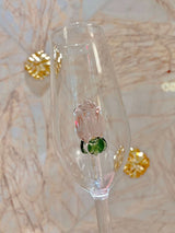 Hjemix | La Vie En Rose | Champagne Glass - Håndlaget