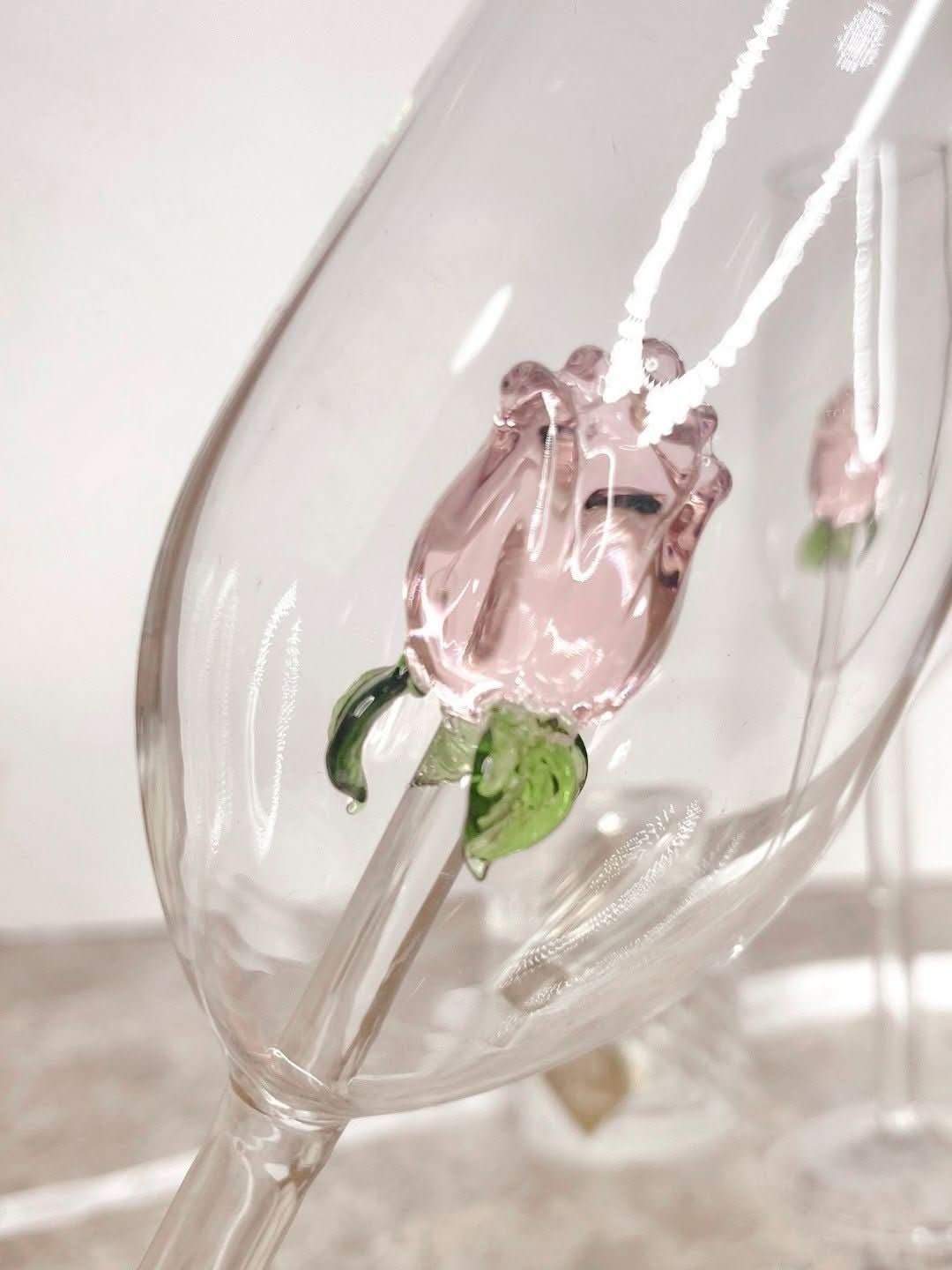 Hjemix | La Vie En Rose | Champagne Glass - Håndlaget