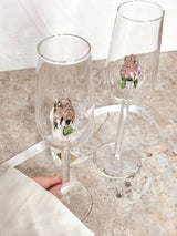 Hjemix | La Vie En Rose | Champagne Glass - Håndlaget