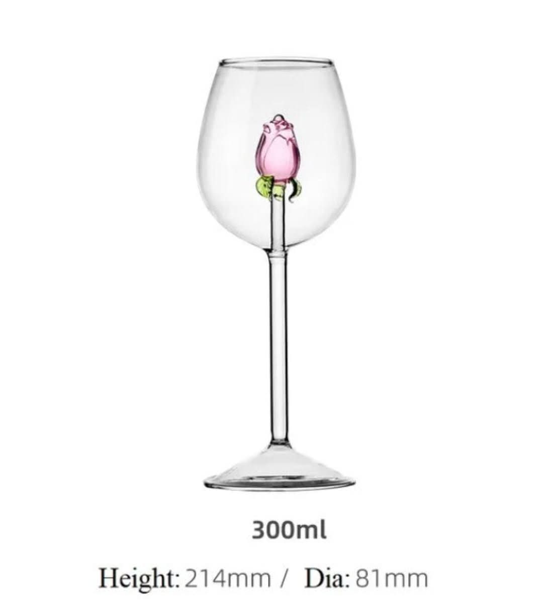 Hjemix | La Vie En Rose | Champagne Glass - Håndlaget